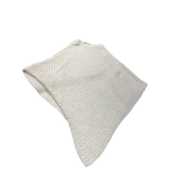 Cocogio womans cream off white cream wool knitted Italian pullover shawl Poncho - Picture 1 of 11